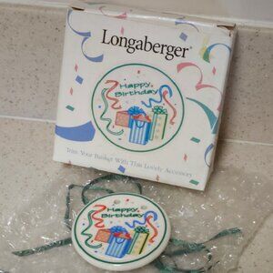 LONGABERGER Basket - Happy Birthday 1997 Basket - Vintage Tie-On 31747